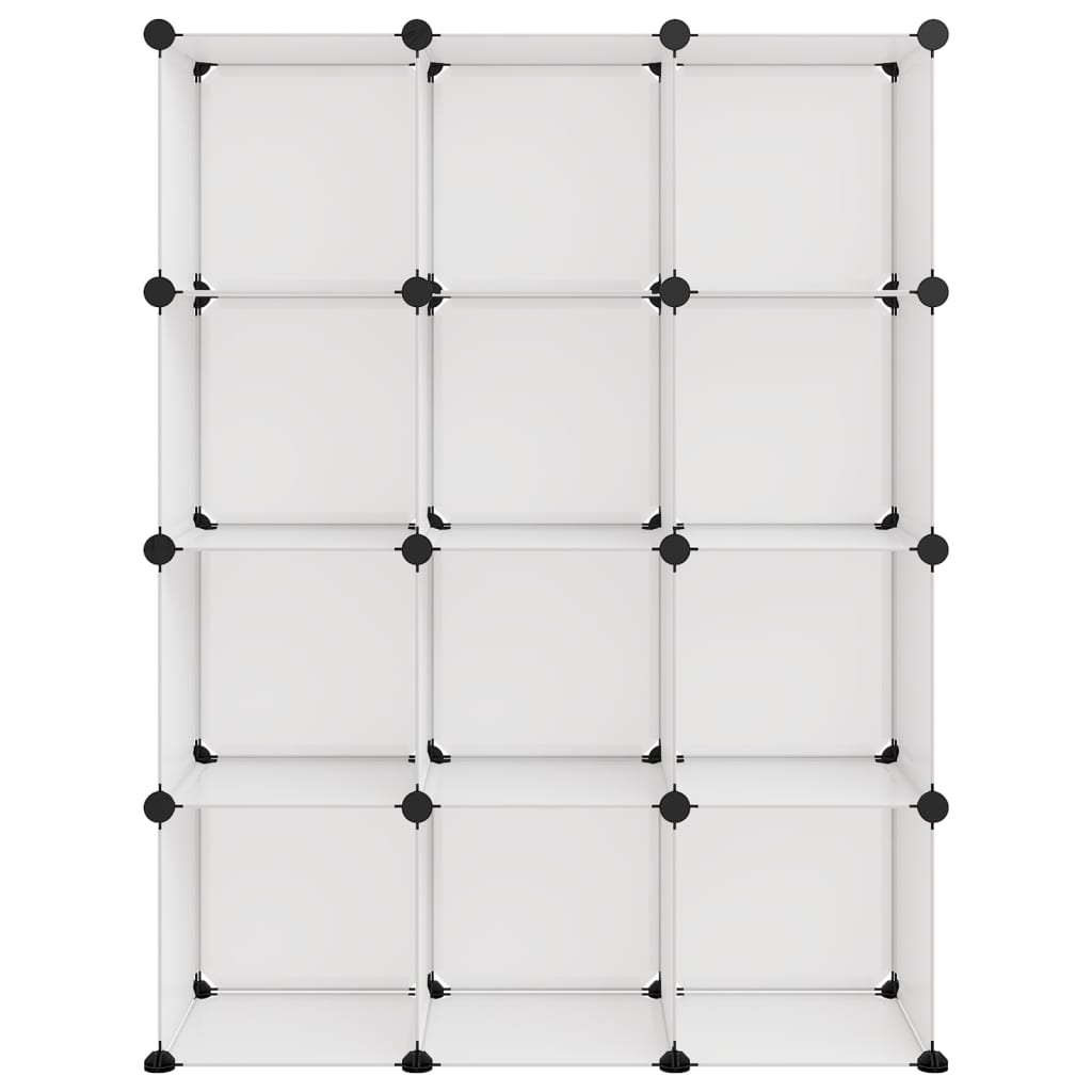 Regalsystem mit 12 Würfeln Transparent PP