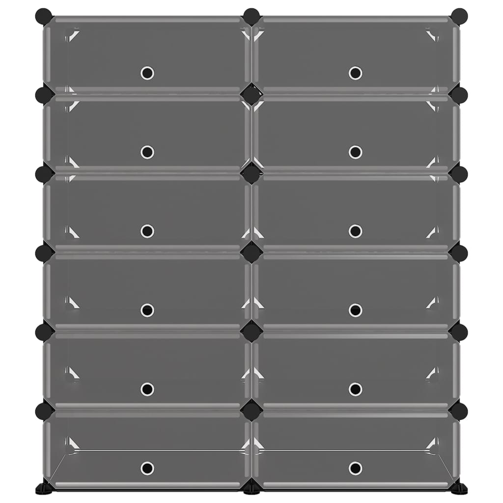 Schuhregal Schwarz 94,5x36,5x106 cm PP