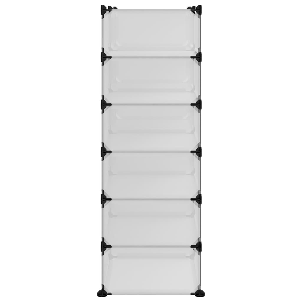 Schuhregal Transparent 94,5x36,5x106 cm PP