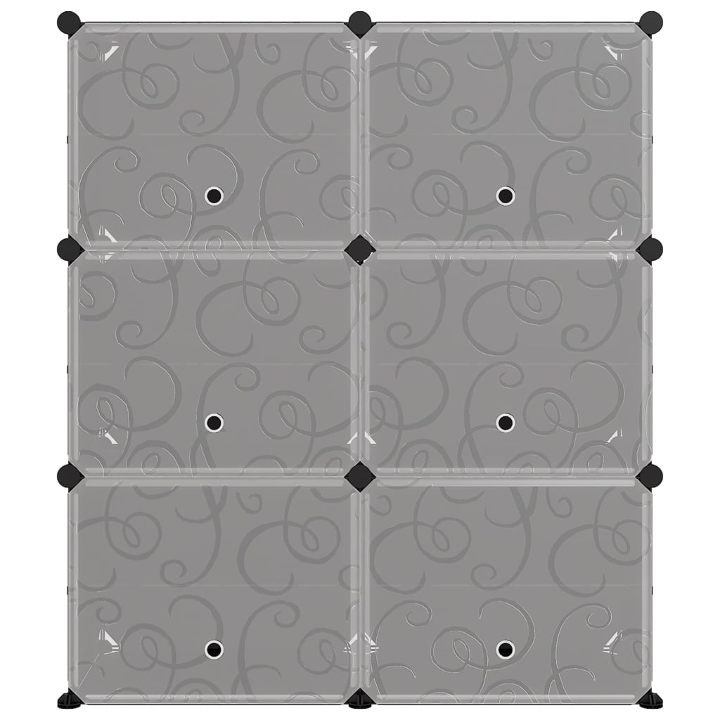 Schuhregal Schwarz 84,5x31x93,5 cm PP