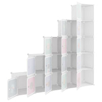Thumbnail for Kinderschrank Modular mit 15 Würfeln Weiß PP