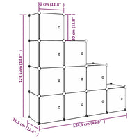 Thumbnail for Kinderschrank Modular mit 10 Würfeln Weiß PP