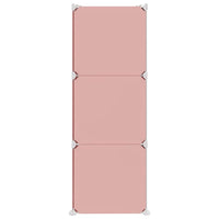 Thumbnail for Kinderschrank Modular mit 6 Würfeln Rosa PP