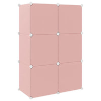 Thumbnail for Kinderschrank Modular mit 6 Würfeln Rosa PP
