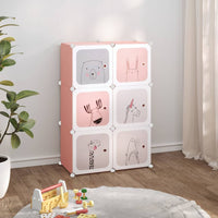 Thumbnail for Kinderschrank Modular mit 6 Würfeln Rosa PP