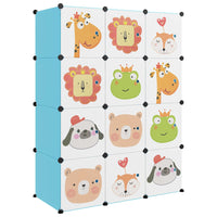 Thumbnail for Kinderschrank Modular mit 12 Würfeln Blau PP