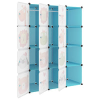 Thumbnail for Kinderschrank Modular mit 12 Würfeln Blau PP