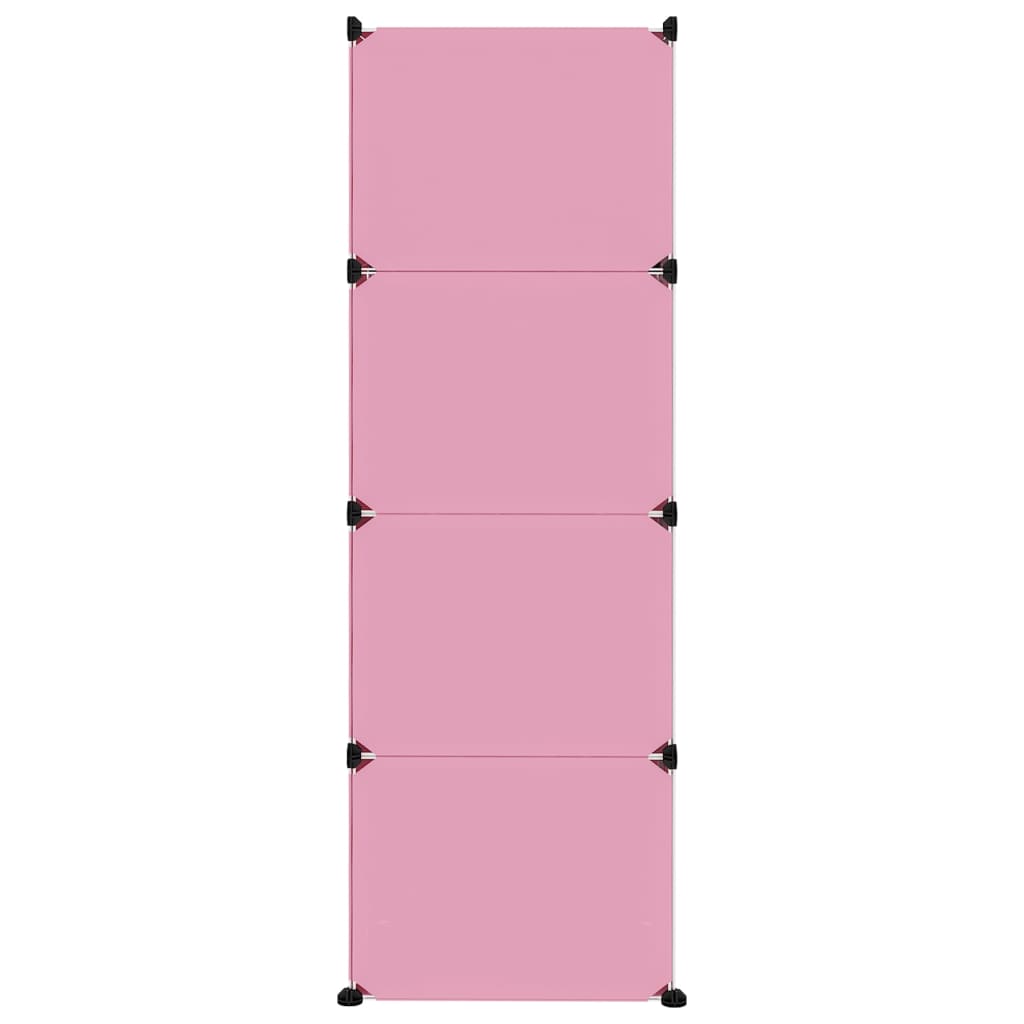 Kinderschrank Modular mit 12 Würfeln Rosa PP