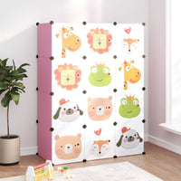 Thumbnail for Kinderschrank Modular mit 12 Würfeln Rosa PP