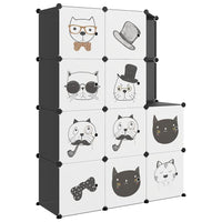 Thumbnail for Kinderschrank Modular mit 10 Würfeln Schwarz PP