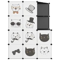 Thumbnail for Kinderschrank Modular mit 10 Würfeln Schwarz PP
