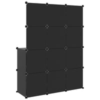 Thumbnail for Kinderschrank Modular mit 10 Würfeln Schwarz PP