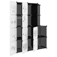 Thumbnail for Kinderschrank Modular mit 10 Würfeln Schwarz PP