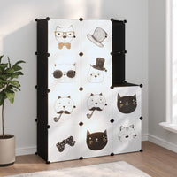 Thumbnail for Kinderschrank Modular mit 10 Würfeln Schwarz PP