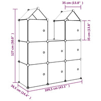 Thumbnail for Kinderschrank Modular mit 8 Würfeln Blau PP