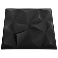 Thumbnail for 3D-Wandpaneele 48 Stk. 50x50 cm Diamant Schwarz 12 m²