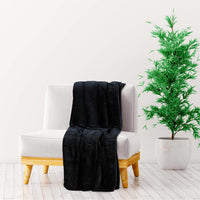 Thumbnail for Decke Schwarz 130x170 cm Polyester
