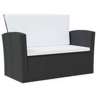 Thumbnail for 8-tlg. Garten-Lounge-Set mit Auflagen Poly Rattan Schwarz