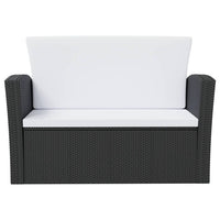 Thumbnail for 8-tlg. Garten-Lounge-Set mit Auflagen Poly Rattan Schwarz