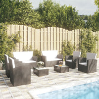 Thumbnail for 8-tlg. Garten-Lounge-Set mit Auflagen Poly Rattan Schwarz