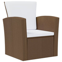 Thumbnail for 8-tlg. Garten-Lounge-Set mit Auflagen Poly Rattan Braun