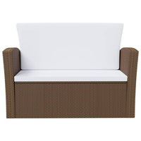 Thumbnail for 8-tlg. Garten-Lounge-Set mit Auflagen Poly Rattan Braun