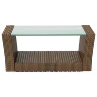 Thumbnail for 8-tlg. Garten-Lounge-Set mit Auflagen Poly Rattan Braun
