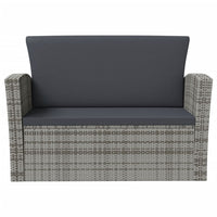 Thumbnail for 8-tlg. Garten-Lounge-Set mit Auflagen Poly Rattan Grau