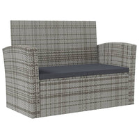Thumbnail for 16-tlg. Garten-Lounge-Set mit Auflagen Poly Rattan Grau