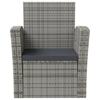 Thumbnail for 16-tlg. Garten-Lounge-Set mit Auflagen Poly Rattan Grau