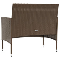 Thumbnail for 8-tlg. Garten-Lounge-Set mit Auflagen Poly Rattan Braun