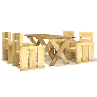 Thumbnail for 5-tlg. Garten-Essgruppe Kiefernholz Imprägniert