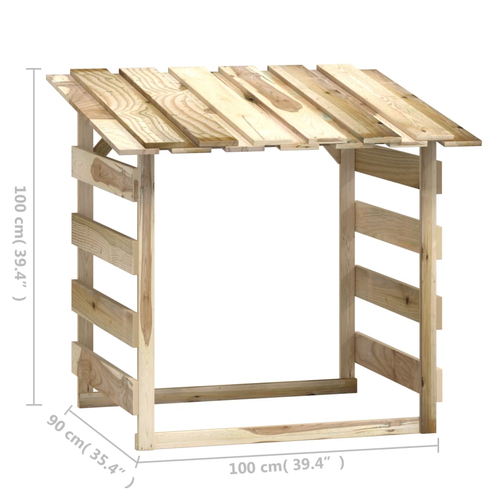 Pergolen mit Dach 3 Stk. 100x90x100 cm Kiefernholz Imprägniert