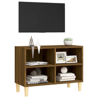 Thumbnail for TV-Schrank mit Massivholz-Beinen Braun Eiche-Optik 69,5x30x50cm