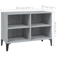 Thumbnail for TV-Schrank mit Metallbeinen Grau Sonoma 69,5x30x50 cm