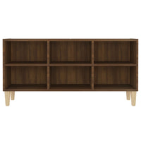 Thumbnail for TV-Schrank Massivholz-Beine Braun Eichenoptik 103,5x30x50 cm