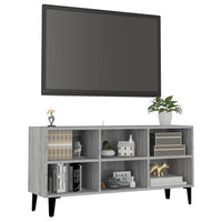 Thumbnail for TV-Schrank mit Metallbeinen Grau Sonoma 103,5x30x50 cm