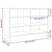 Thumbnail for Sideboard Braun Eichen-Optik 103,5x35x70 cm Spanplatte