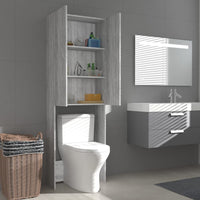 Thumbnail for Waschmaschinenschrank Grau 64x25,5x190 cm