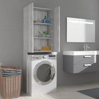 Thumbnail for Waschmaschinenschrank Grau 64x25,5x190 cm