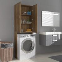 Thumbnail for Waschmaschinenschrank Braun Eiche 64x25,5x190 cm