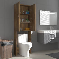 Thumbnail for Waschmaschinenschrank Braun Eiche 64x25,5x190 cm