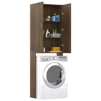 Thumbnail for Waschmaschinenschrank Braun Eiche 64x25,5x190 cm