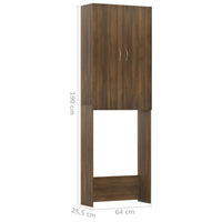 Thumbnail for Waschmaschinenschrank Braun Eiche 64x25,5x190 cm