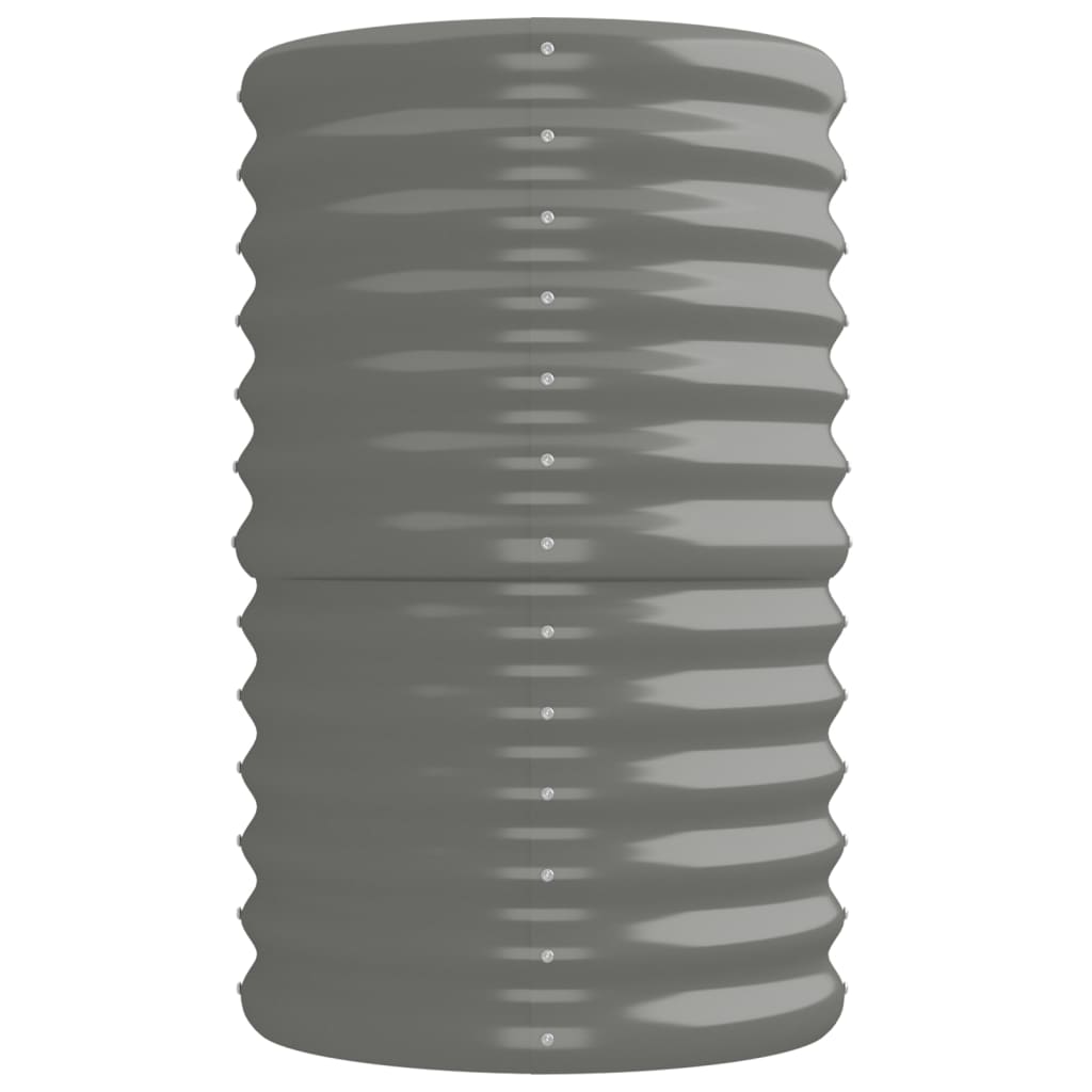 Pflanzkübel Pulverbeschichteter Stahl 224x40x68 cm Grau