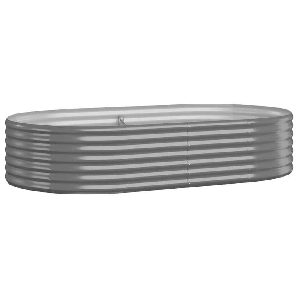 Pflanzkübel Pulverbeschichteter Stahl 175x100x36 cm Grau
