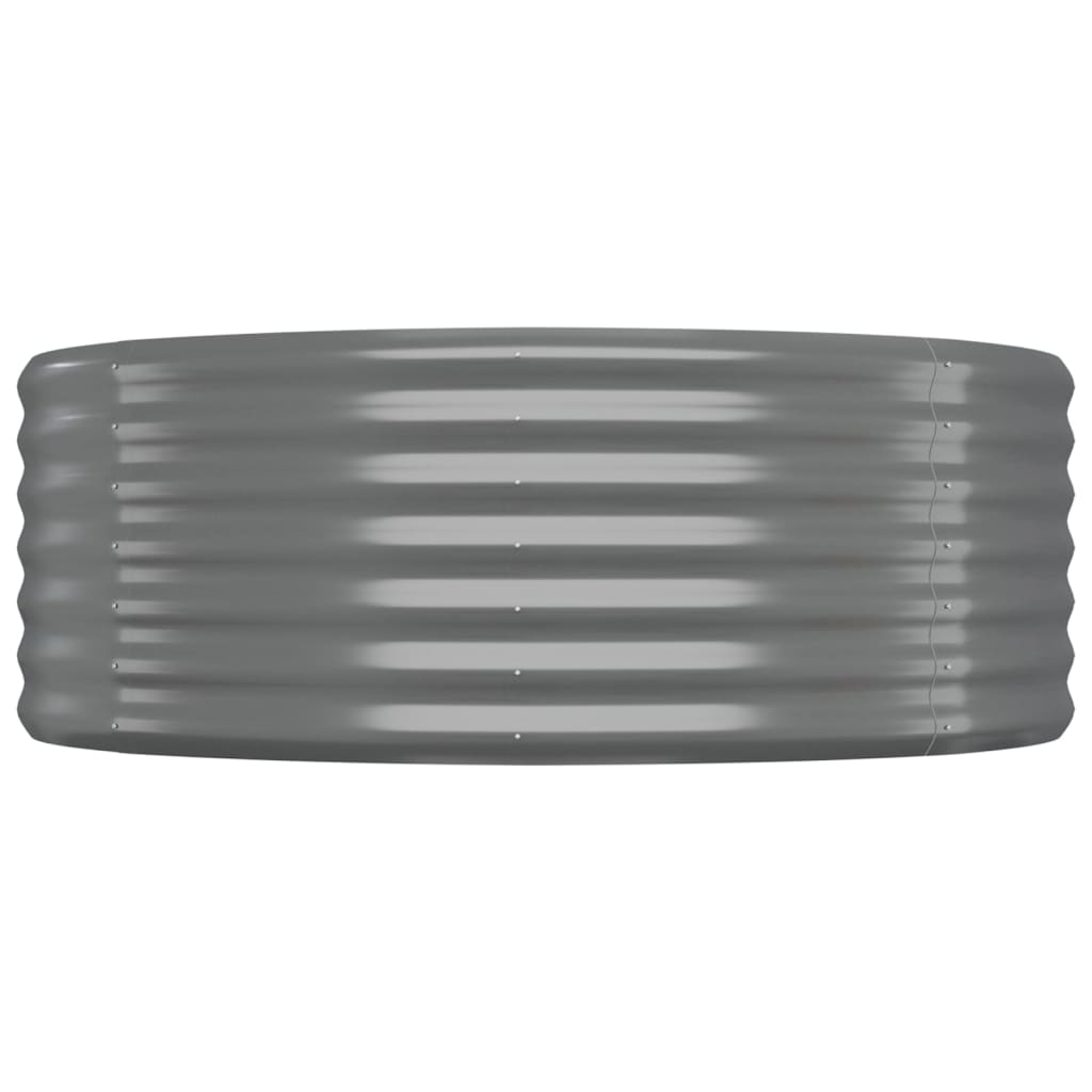 Pflanzkübel Pulverbeschichteter Stahl 175x100x36 cm Grau