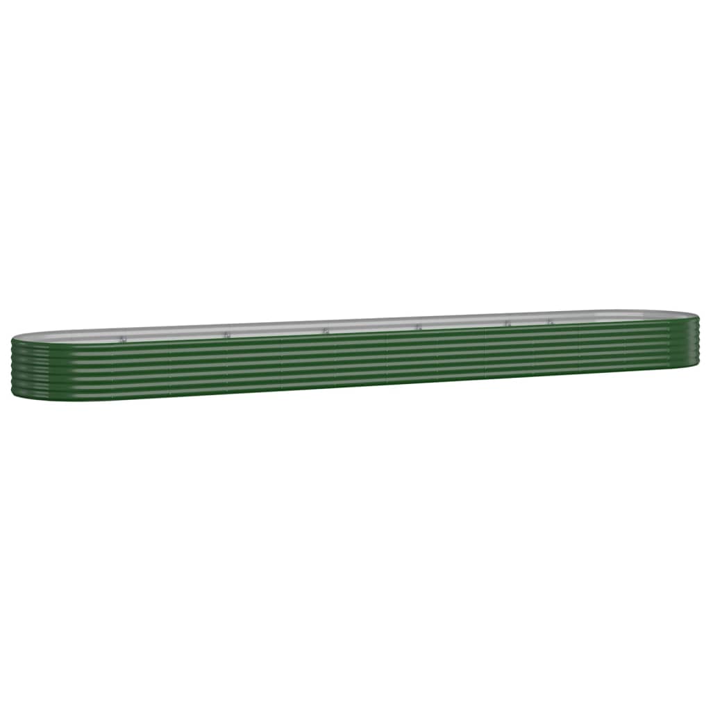 Pflanzkübel Pulverbeschichteter Stahl 507x100x36 cm Grün