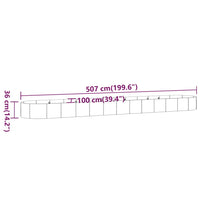 Thumbnail for Pflanzkübel Pulverbeschichteter Stahl 507x100x36 cm Grün