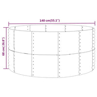 Thumbnail for Pflanzkübel Anthrazit 140x140x68 cm Pulverbeschichteter Stahl
